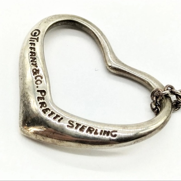 Tiffany and Co. Pendant Necklace Peretti Open Heart Silver 925 3713848 - Picture 3 of 9